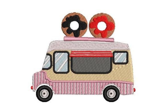 Donut Truck Embroidery Design