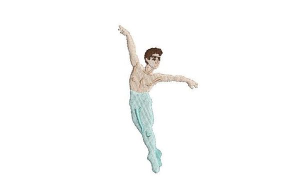 Male Ballet Dancer Embroidery Design