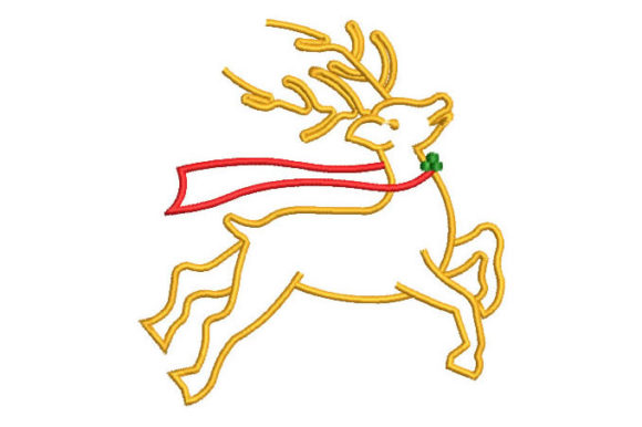 Santa's Reindeer Embroidery