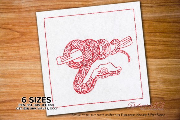 Square with Zentangle Embroidery