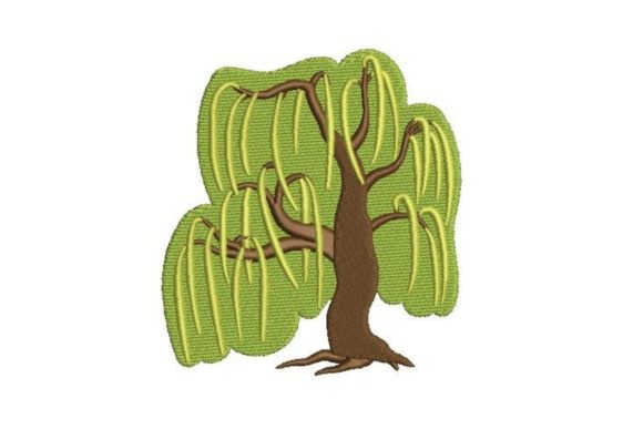 Weeping Willow Embroidery Design